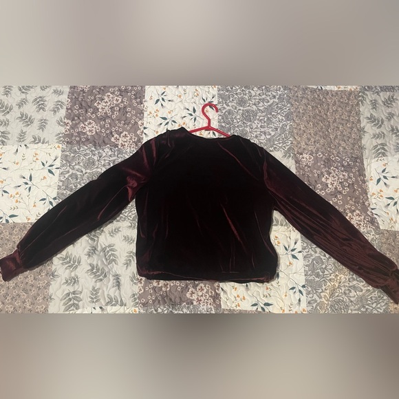 Velvet Dex Wrap Top in Deep Burgundy - super soft! - Picture 5 of 8